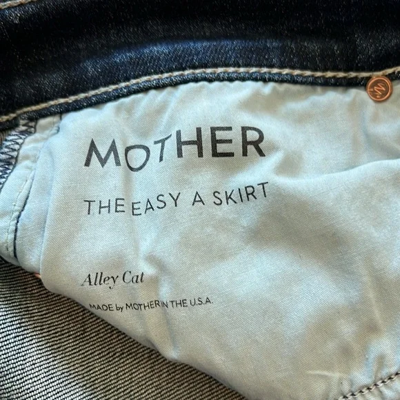 MOTHER Easy A Skirt Midi (Wash: Alley Cat) Size 26 - Picture 9 of 11